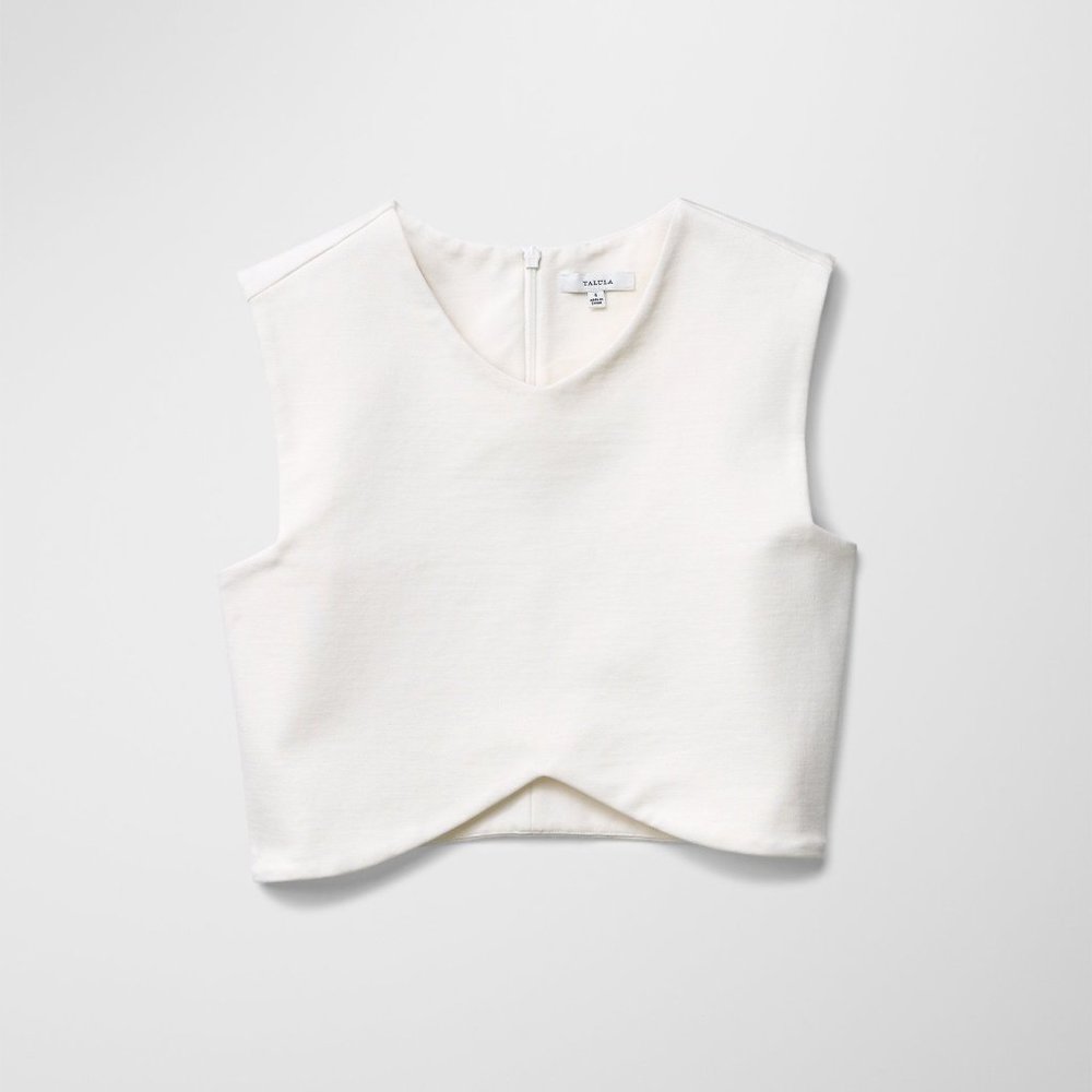 Aritzia Talula Manzanita Crop Top Ivory Size Small